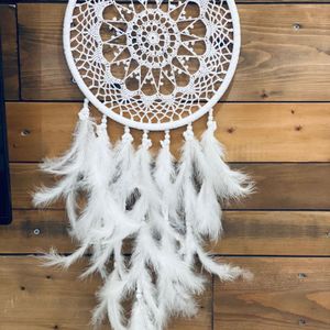 Crochet Irish Doily dreamcatcher in white